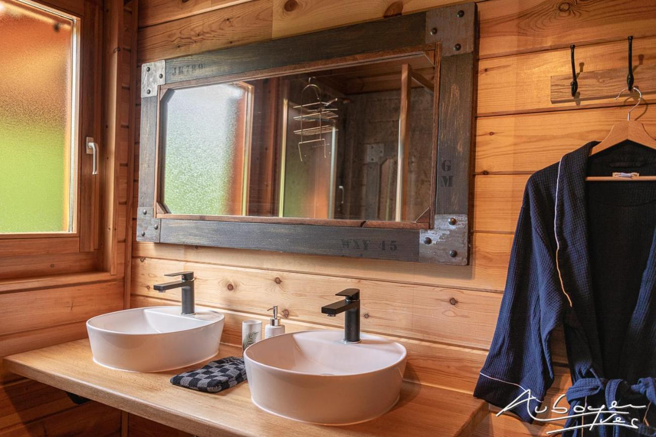 Chalet La Calougeotte, Jardin, Spa Et Sauna Prives Le Menil ภายนอก รูปภาพ